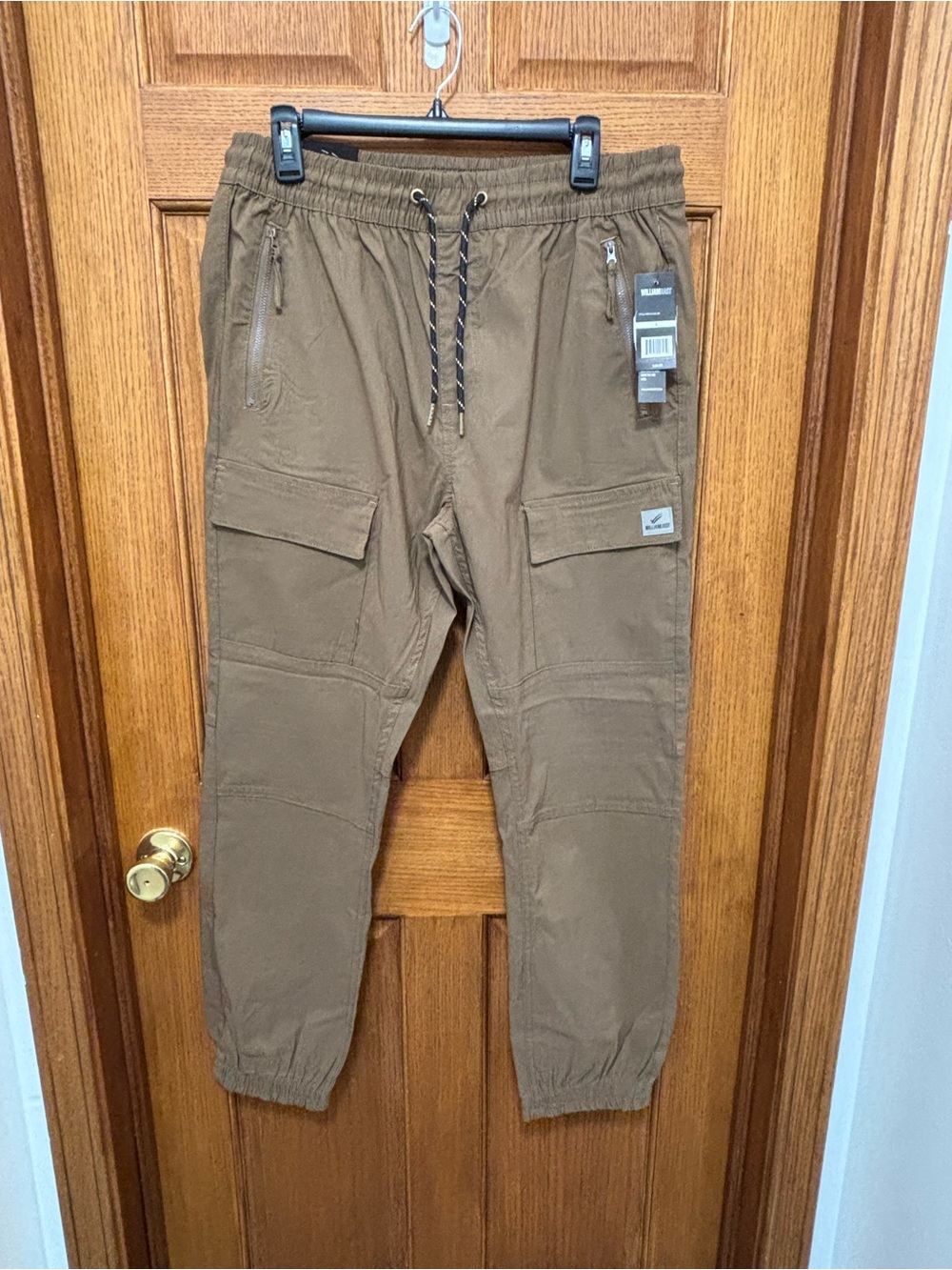 William Rast Men's Utility Cargo Jogger Pants Tan  Sz L. NWT